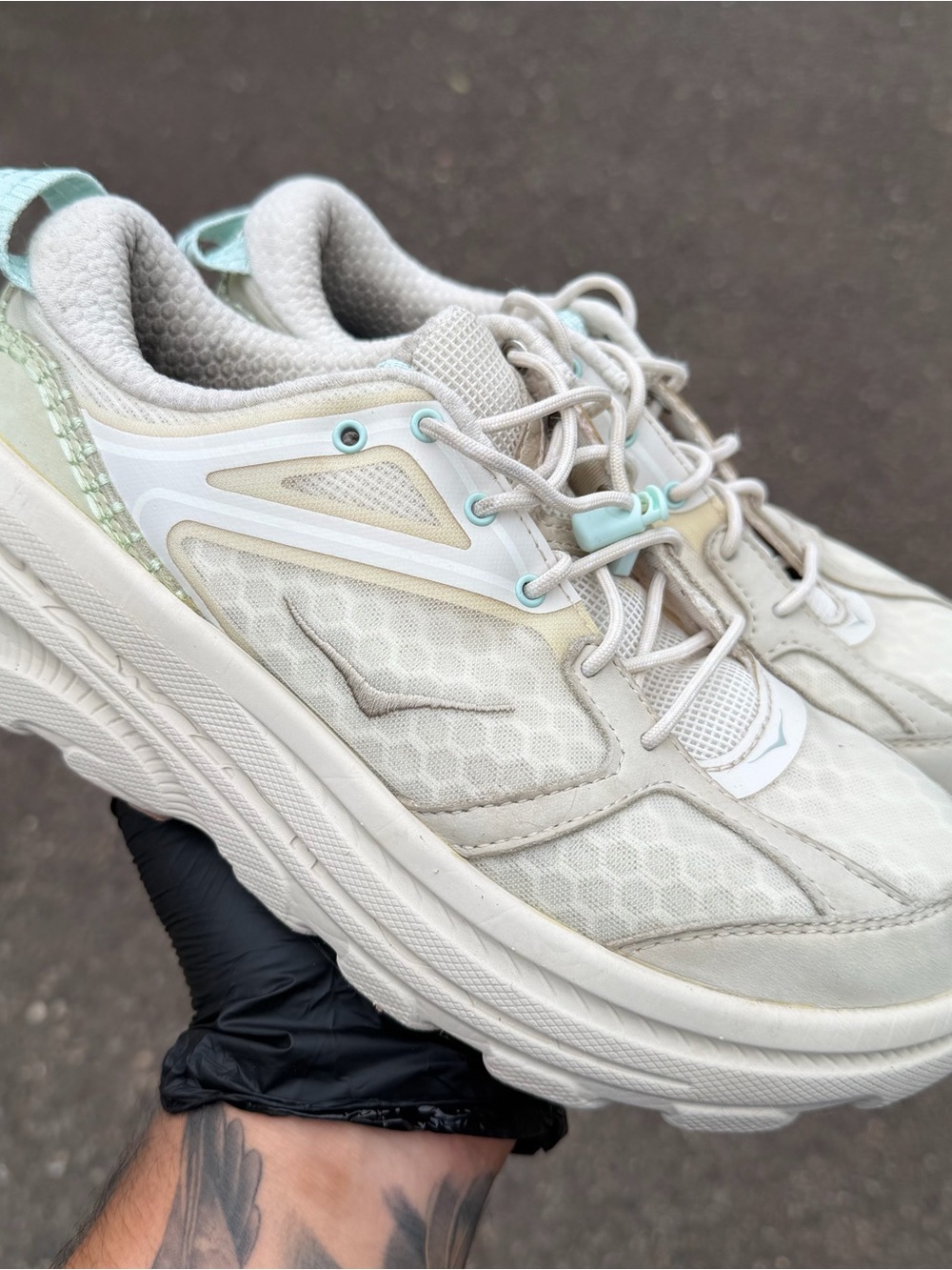 Hoka One One Bondi B3LS Sneakers Womens 8 Gray Athletic Running Comfort